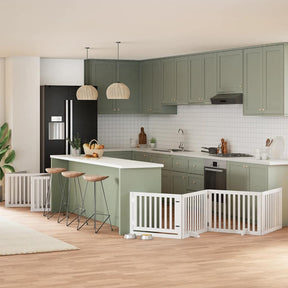 Varteliai šunims su durimis, 9 segmentai, 450cm, tuopos mediena