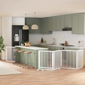 Varteliai šunims su durimis, 9 segmentai, 450cm, tuopos mediena