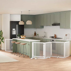 Varteliai šunims su durimis, 9 segmentai, 450cm, tuopos mediena