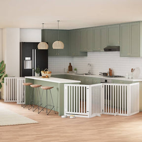 Varteliai šunims su durimis, 9 segmentai, 450cm, tuopos mediena