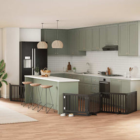 Varteliai šunims su durimis, 9 segmentai, 450cm, tuopos mediena