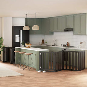 Varteliai šunims su durimis, 9 segmentai, 450cm, tuopos mediena