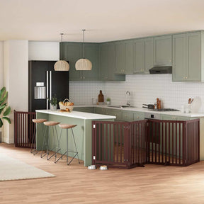 Varteliai šunims su durimis, 9 segmentai, 450cm, tuopos mediena