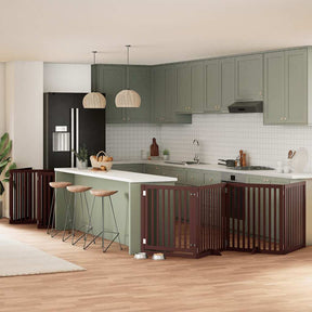 Varteliai šunims su durimis, 9 segmentai, 450cm, tuopos mediena