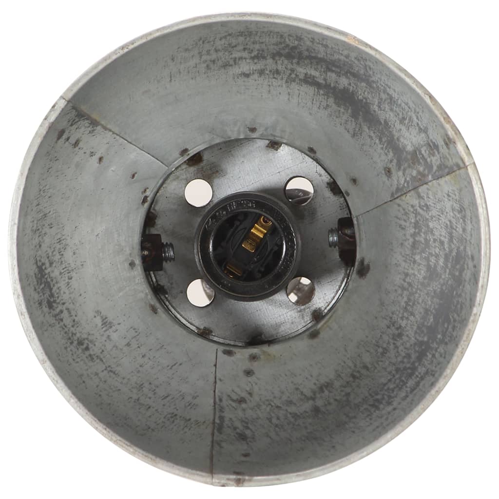 Toršeras su 2 šviestuvų gaubtais, sidabrinis, ketus, E27