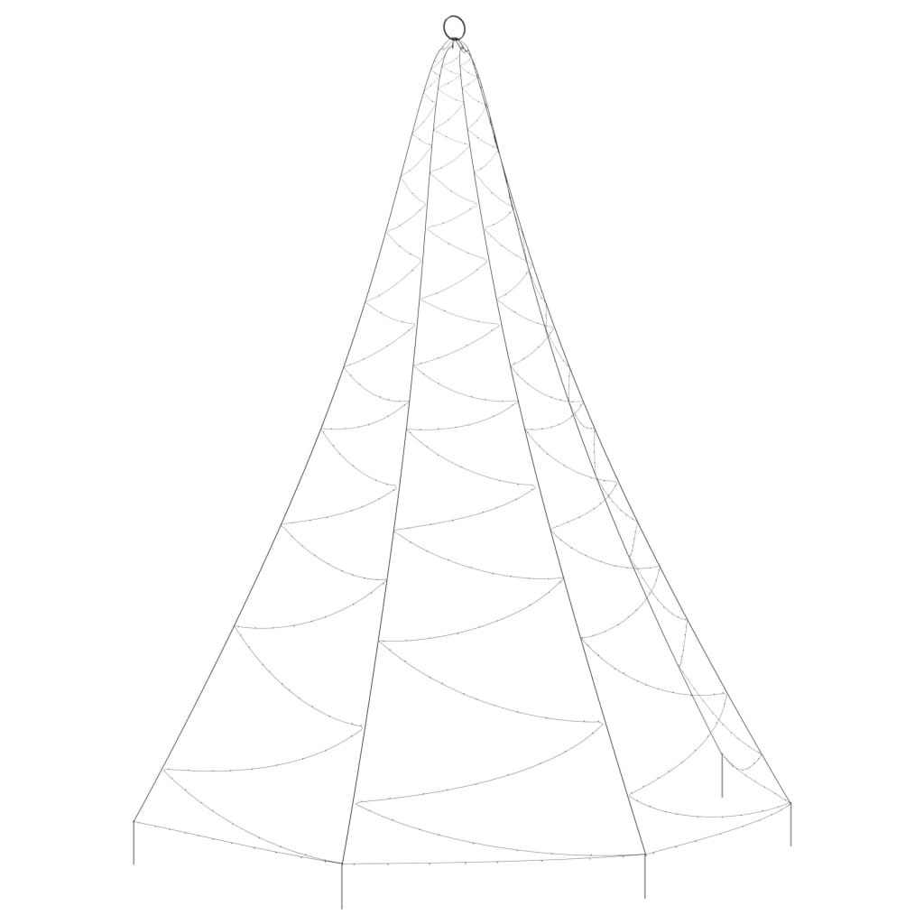 Ant sienos kabinama eglutė su metaliniu kabliuku, 3m, 260 LED
