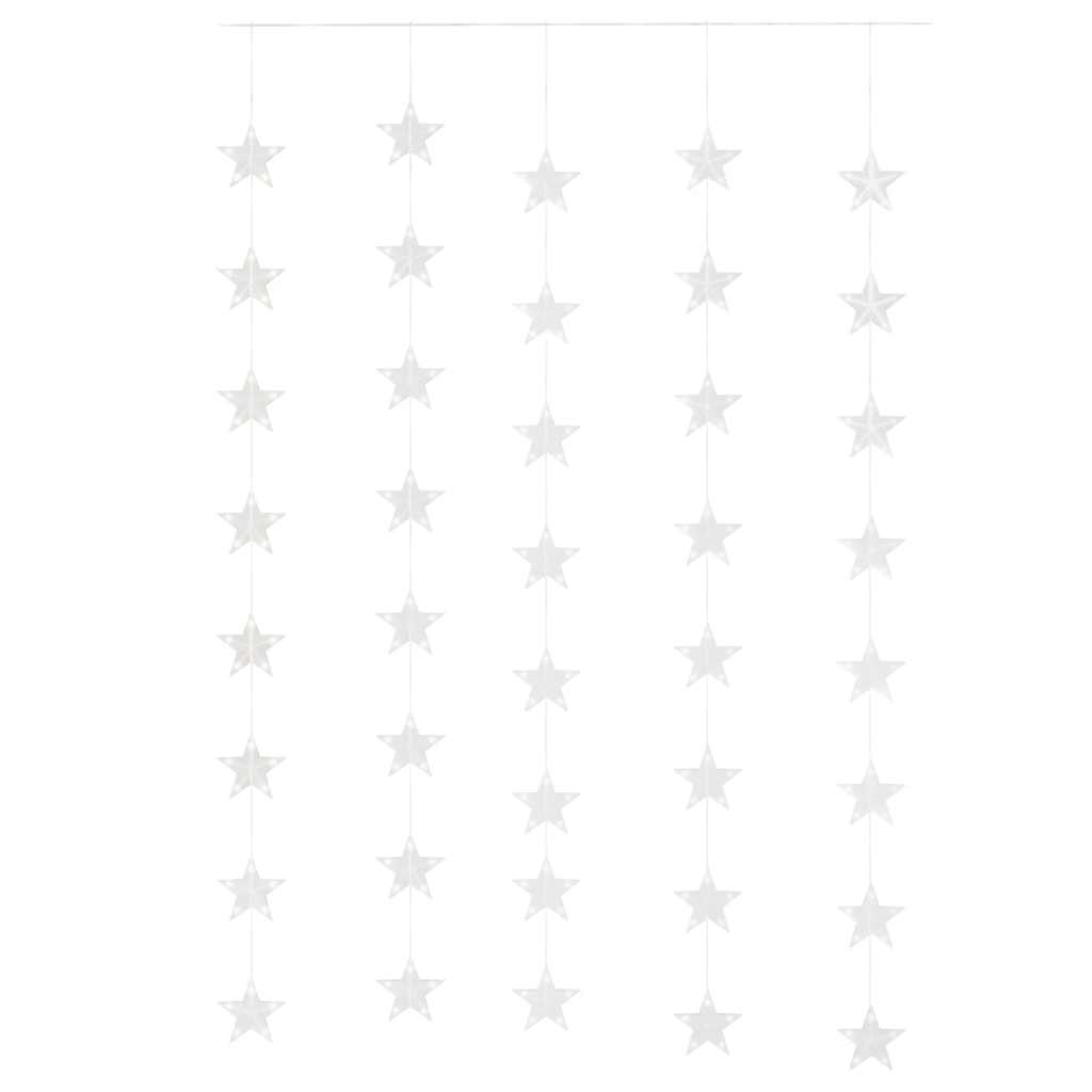 LED žvaigždžių užuolaida, 200 šiltų baltų LED lempučių