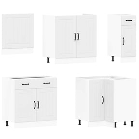 Virtuvinių spintelių komplektas, 11 dalių, Lucca, balta