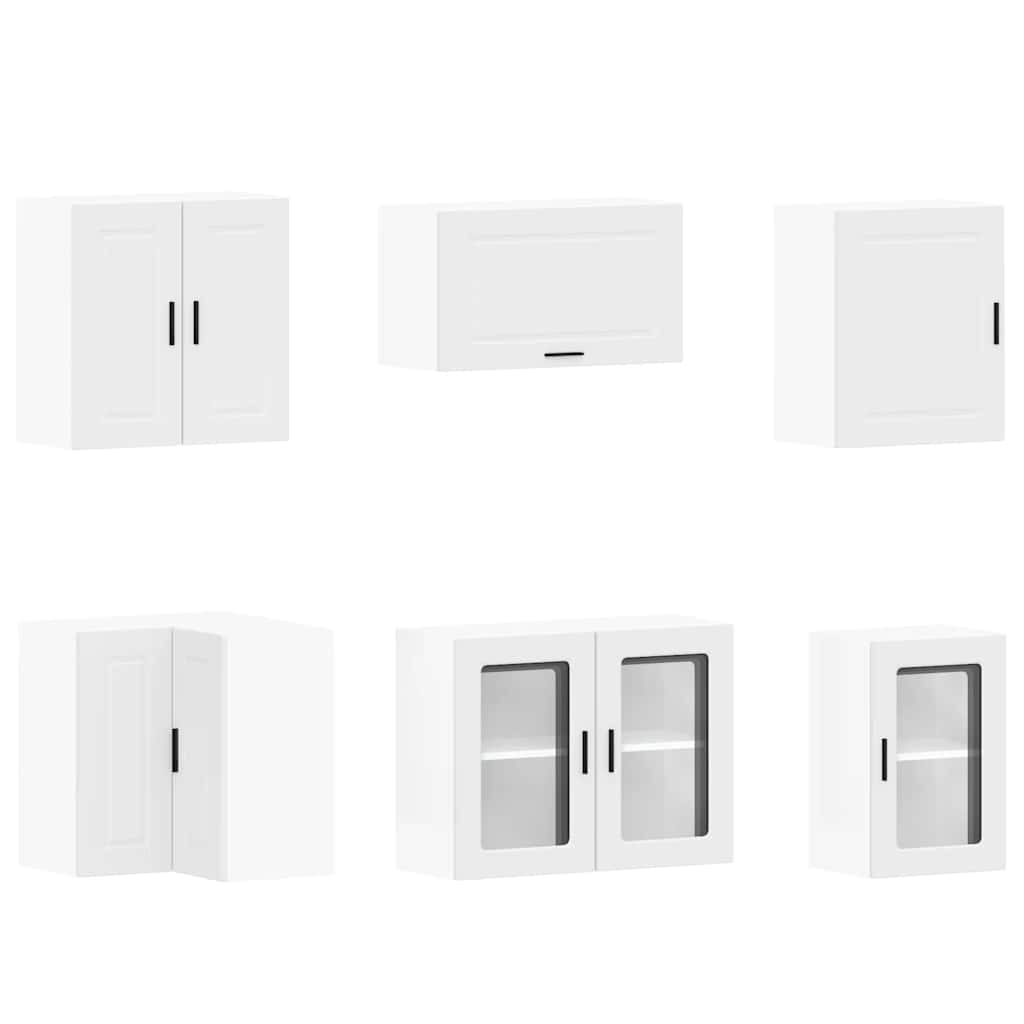 Virtuvinių spintelių komplektas, 11 dalių, Porto, balta