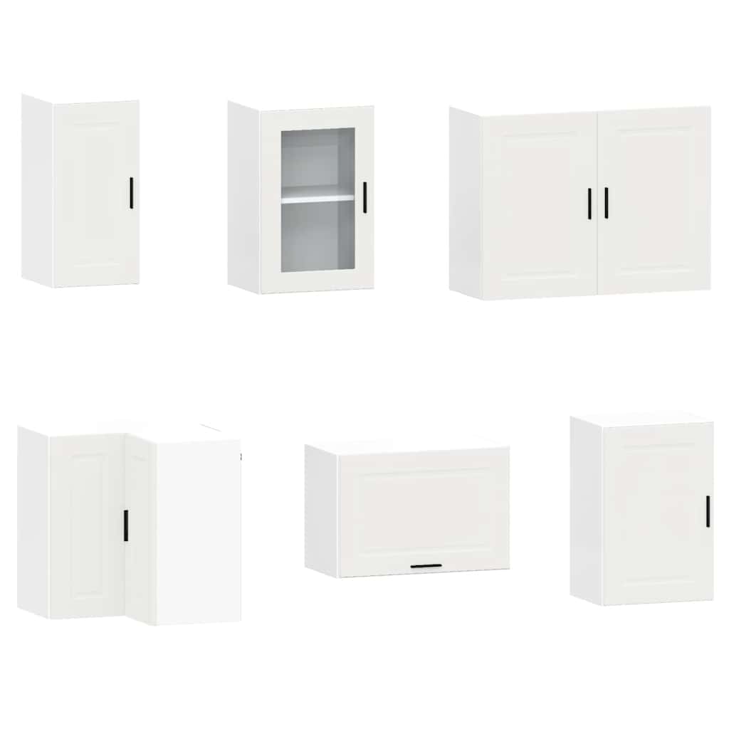 Virtuvinių spintelių komplektas, 11 dalių, Porto, balta