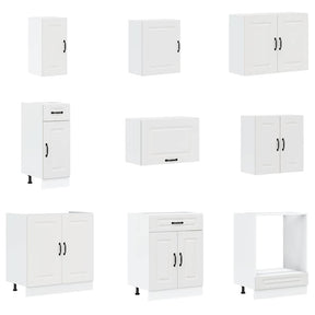 Virtuvinių spintelių komplektas, 14 dalių, Kalmar, balta