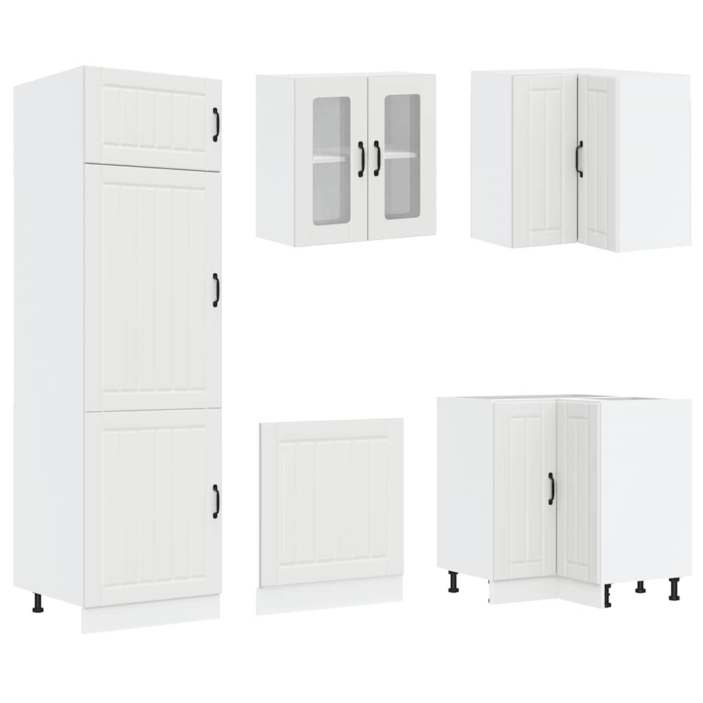 Virtuvinių spintelių komplektas, 14 dalių, Lucca, balta