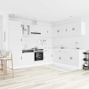 Virtuvinių spintelių komplektas, 14 dalių, Porto, balta