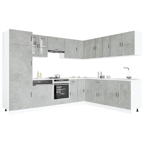 Virtuvinių spintelių komplektas, 14 dalių, Porto, balta