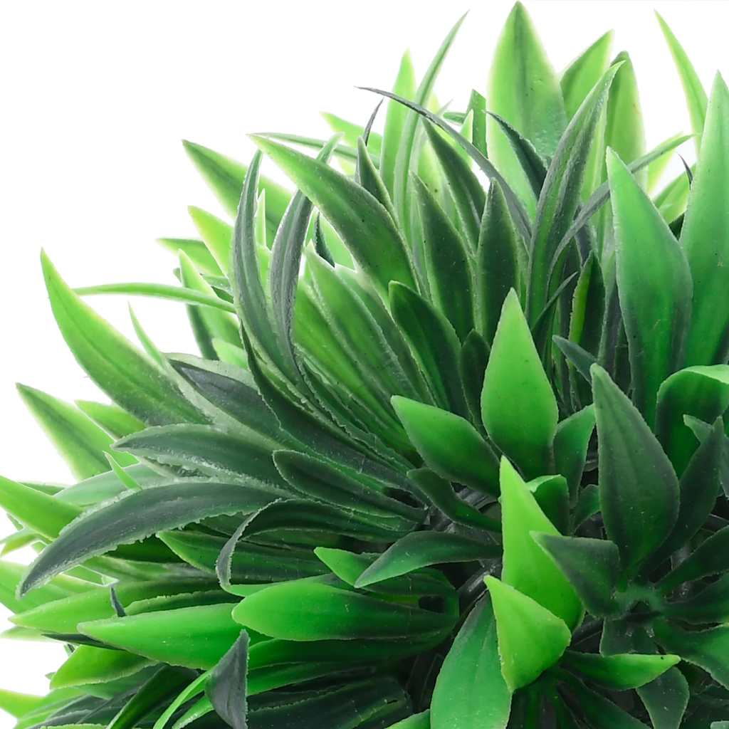 Dirbtiniai buksmedžio krūmai su LED lemputėmis 4vnt. žalia 15cm