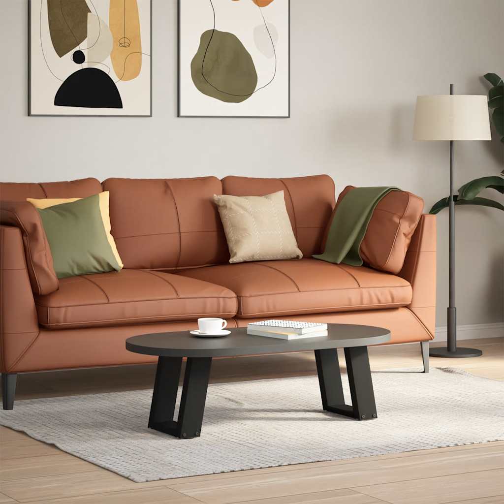 Kavos staliuko kojelės, 2 vnt., juodos, 30x(30-31) cm, plienas, U formos