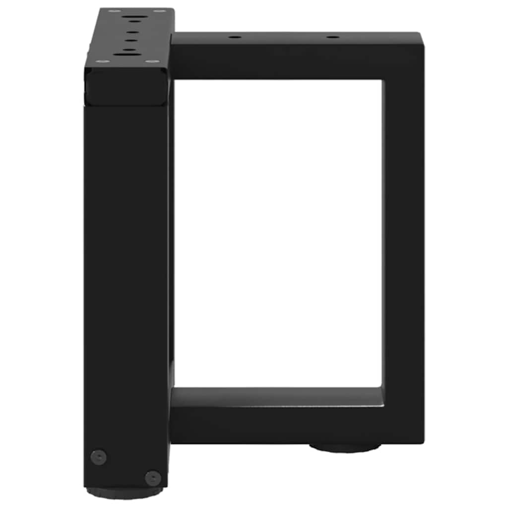 Kavos staliuko kojelės, 2 vnt., juodos, 30x25x(30-31) cm, plienas