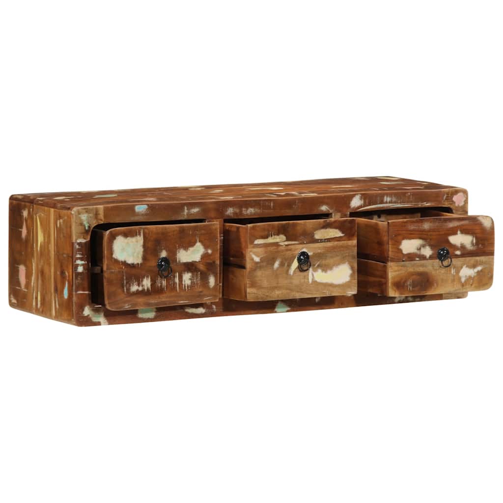 Sieninė televizoriaus spintelė, 100x32x25cm, perdirbta mediena