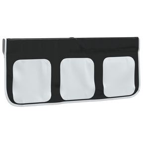 Užuolaidos aukštai lovai su tuneliu, baltos/juodos, poliesteris