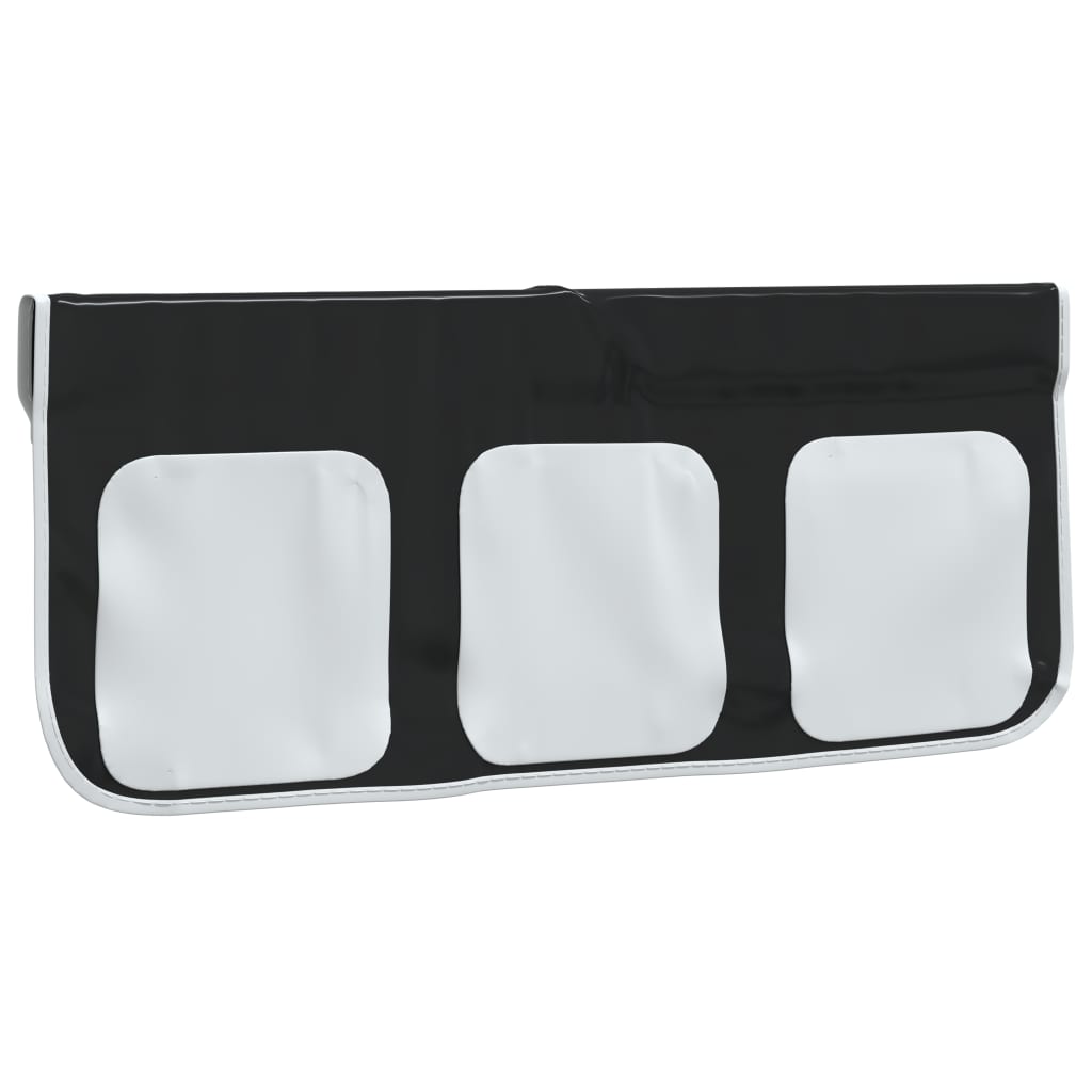 Užuolaidos aukštai lovai su bokštu, baltos/juodos, poliesteris