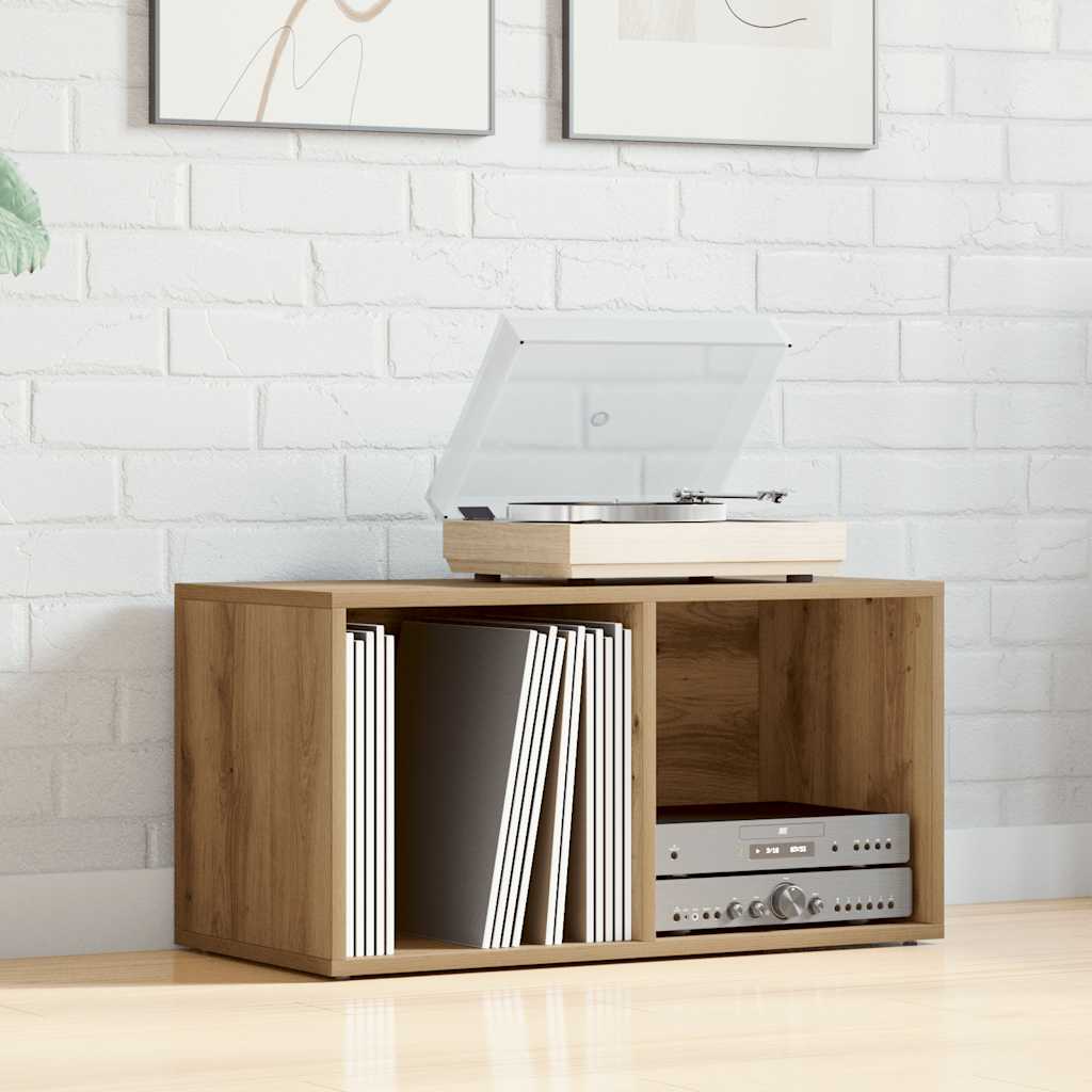 Dėžė vinilinėms plokštelėms, balta, 71x34x36cm, mediena