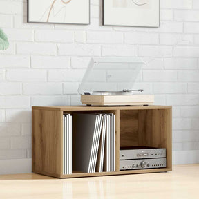 Dėžė vinilinėms plokštelėms, balta, 71x34x36cm, mediena